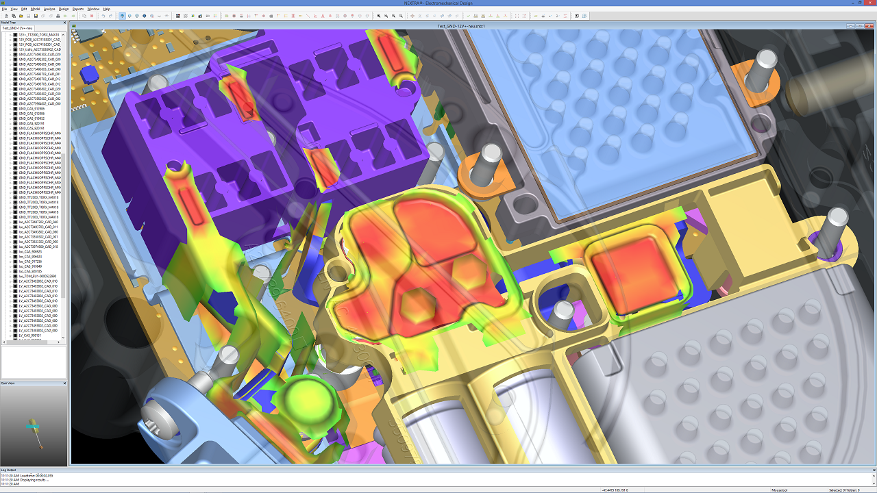 Graphical Representation of the Results of a Creepage Analysis of an Electro-mechanical Assembly in NEXTRA®